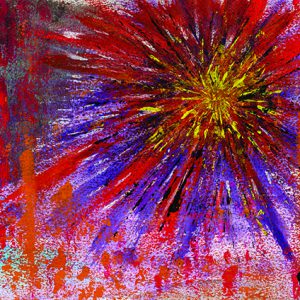 Laminated Digital Print – A301-Burst-watercolor-on-paper