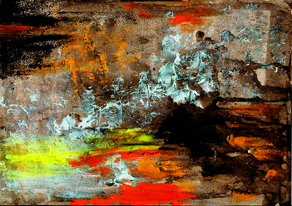 Laminated Digital Print – A302-Abstract-acrylic-on-paper