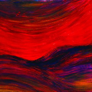 Laminated Digital Print – A303-Waves-watercolor-on-paper