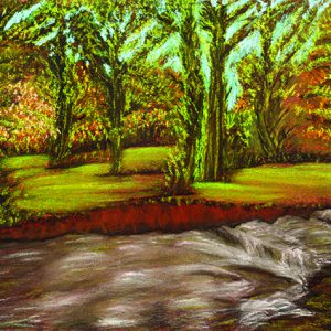 Laminated Digital Print – A313-Stream-pastel-on-paper