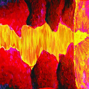 Laminated Digital Print – A316-Volcano-watercolor-on-paper