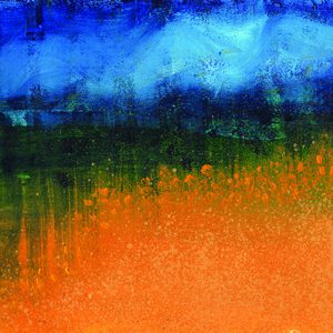Laminated Digital Print – A317-Orange-Island-watercolor-on-paper