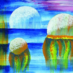 Laminated Digital Print – A318-Planets-watercolor-on-paper