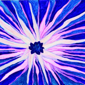Laminated Digital Print – A319-Solar-Flower-watercolor-on-paper-600