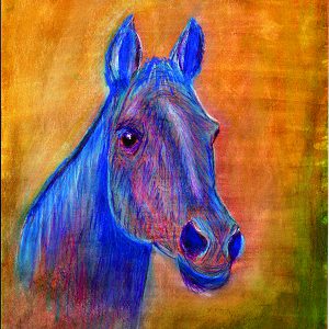 Laminated Digital Print – A322-Soul-of-the-Horse-pastel-on-paper