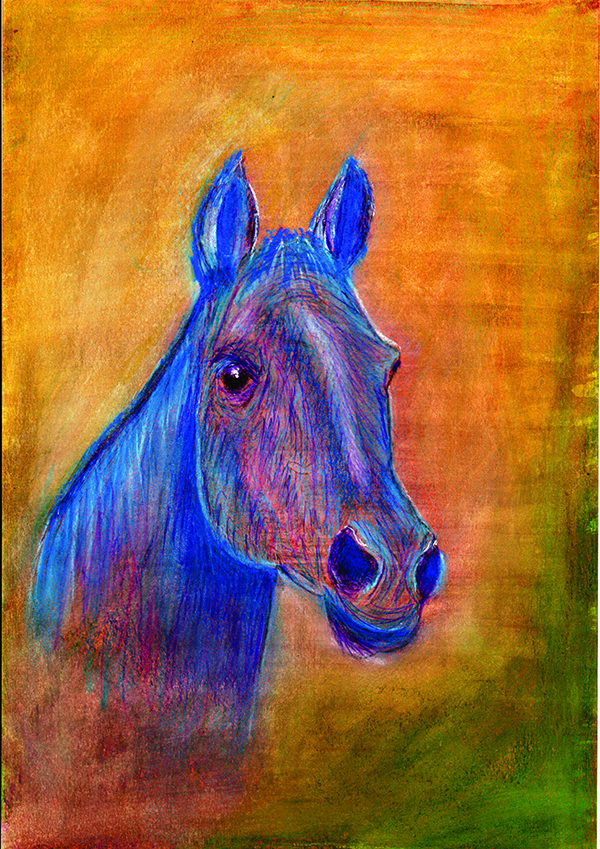 Laminated Digital Print – A322-Soul-of-the-Horse-pastel-on-paper