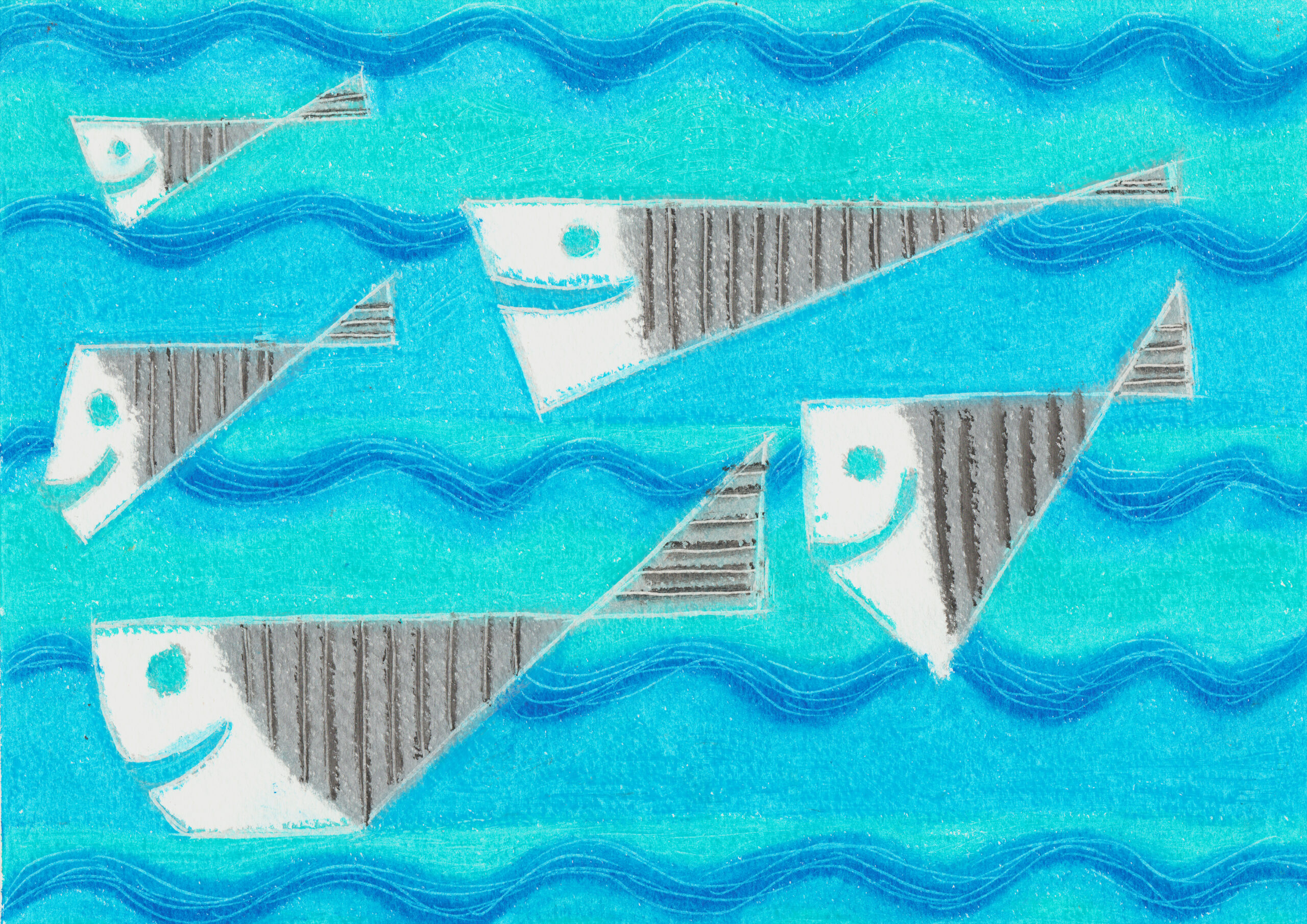 Laminated Digital Print – watercolor-on-paper – A421
