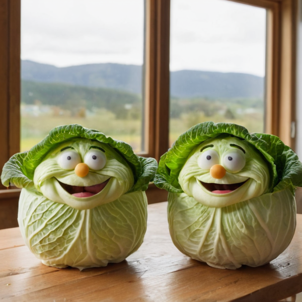 Coasters set of 6 – cabbage-creature - Image 6