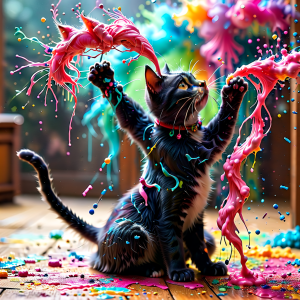 Coasters set of 6 – cat-painting