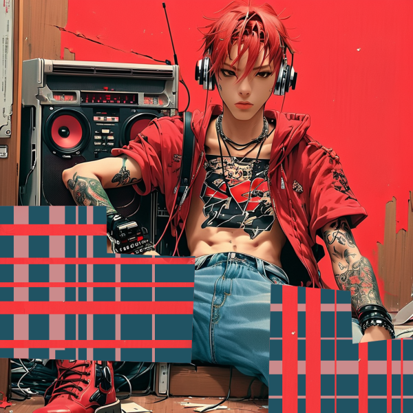 Coasters set of 6 – cyber-punk-style - Image 3