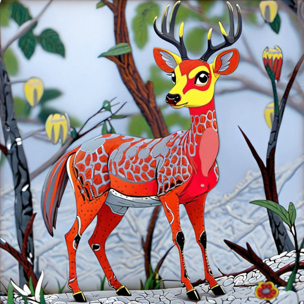 Coasters set of 6 – Deer Theme - Image 8