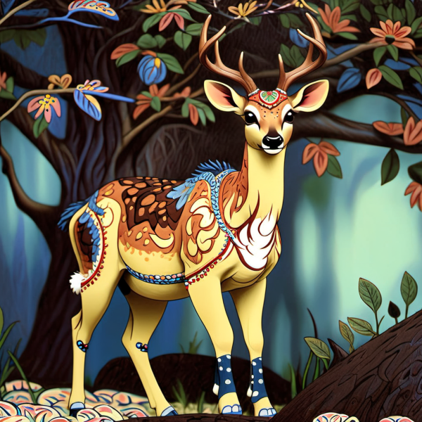 Coasters set of 6 – Deer Theme - Image 9