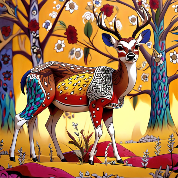 Coasters set of 6 – Deer Theme - Image 16