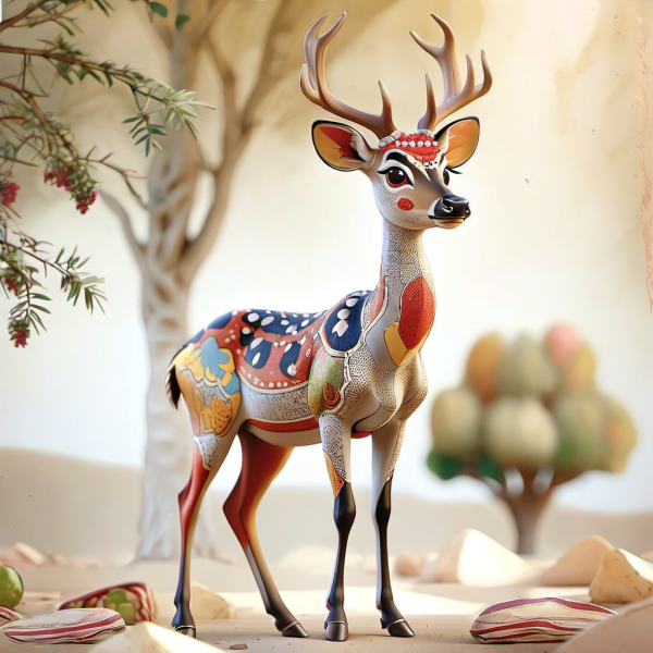 Coasters set of 6 – Deer Theme - Image 5