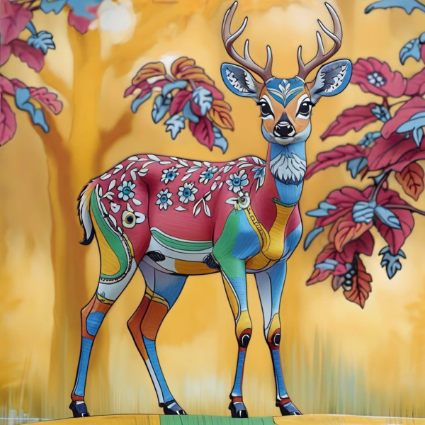 Coasters set of 6 – Deer Theme - Image 4