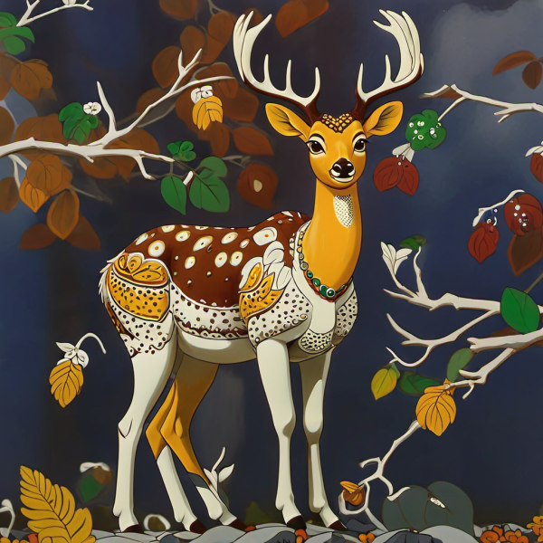 Coasters set of 6 – Deer Theme - Image 3