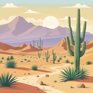 Coasters set of 6 – desertscape