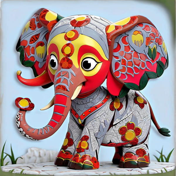Coasters set of 6 – Elephant Theme - Image 6