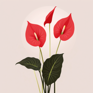 Coasters set of 6 – flowers-minimalist