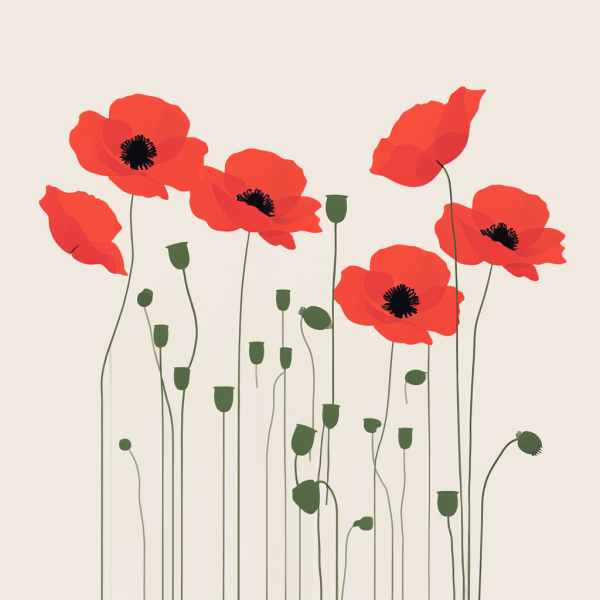 Coasters set of 6 – flowers-minimalist - Image 5