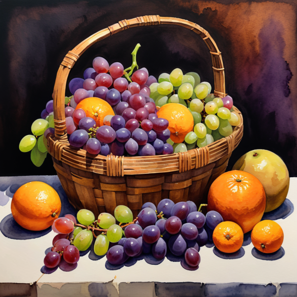 Coasters set of 6 – fruit-basket - Image 4