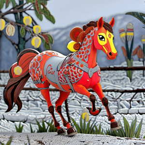 Coasters set of 6 – Horse Theme
