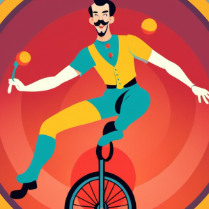 Coasters set of 6 – Circus Clown
