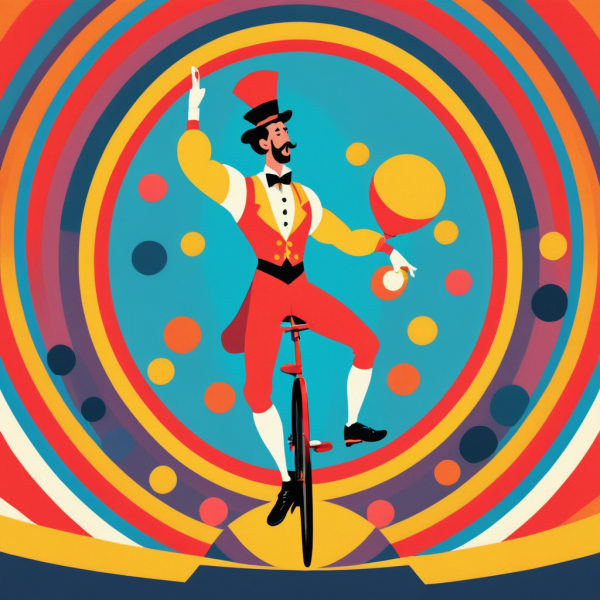 Coasters set of 6 – Circus Clown - Image 5