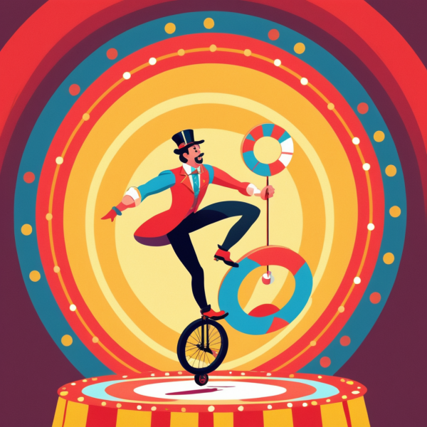 Coasters set of 6 – Circus Clown - Image 7