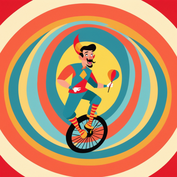 Coasters set of 6 – Circus Clown - Image 8
