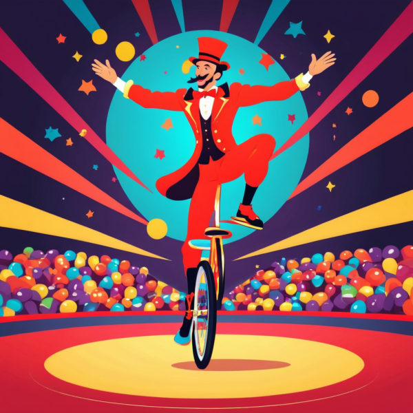 Coasters set of 6 – Circus Clown - Image 9