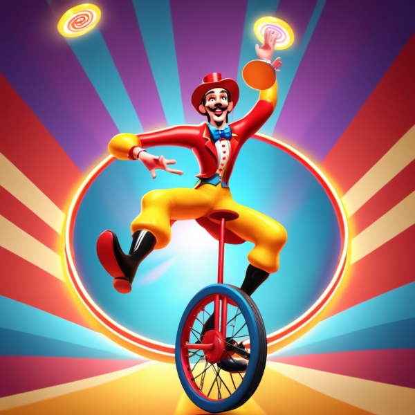 Coasters set of 6 – Circus Clown - Image 10