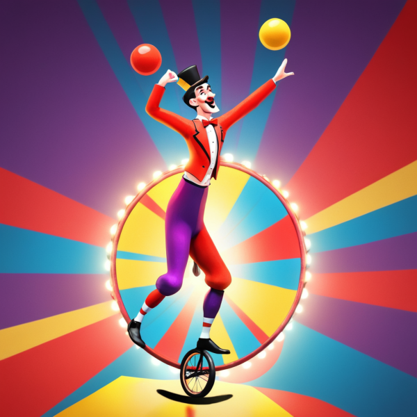 Coasters set of 6 – Circus Clown - Image 3