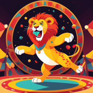 Coasters set of 6 – Circus Lion