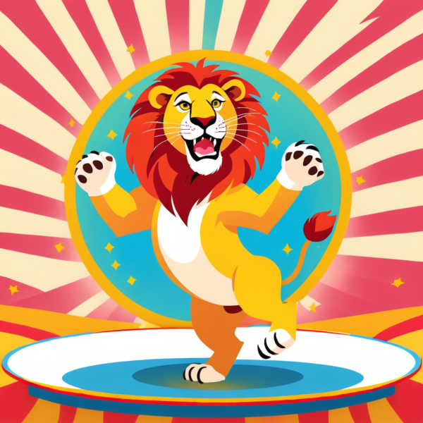 Coasters set of 6 – Circus Lion - Image 8