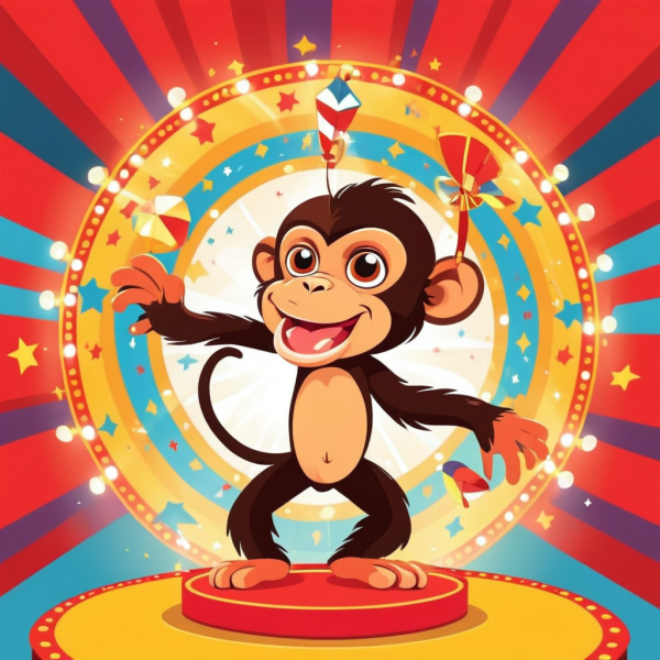 Coasters set of 6 – Circus Monkey - Image 12