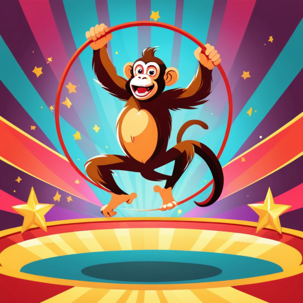 Coasters set of 6 – Circus Monkey - Image 8