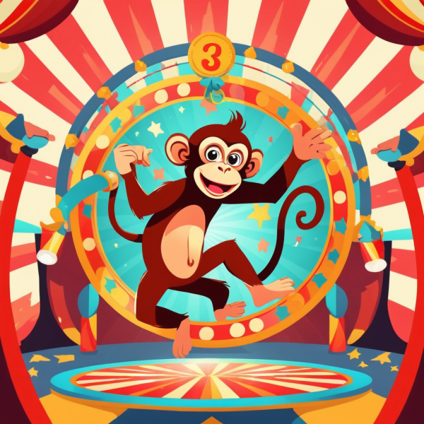 Coasters set of 6 – Circus Monkey - Image 7