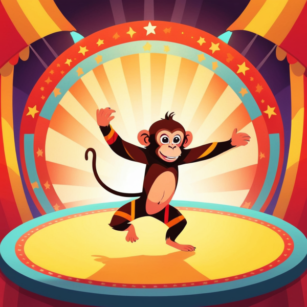 Coasters set of 6 – Circus Monkey - Image 5