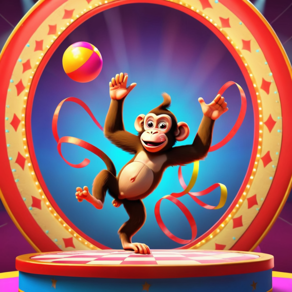 Coasters set of 6 – Circus Monkey - Image 4