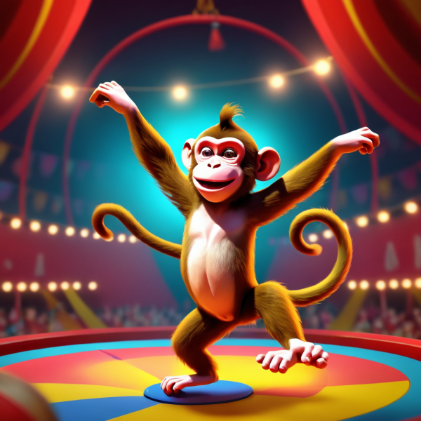 Coasters set of 6 – Circus Monkey - Image 3