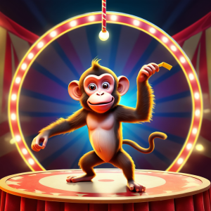 Coasters set of 6 – Circus Monkey