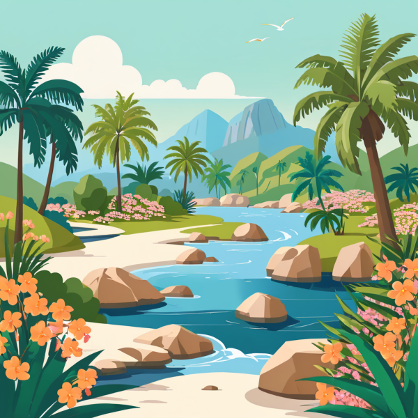 Coasters set of 6 – Island stream - Image 5