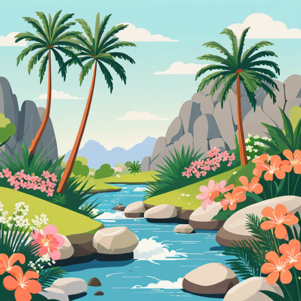 Coasters set of 6 – Island stream - Image 4
