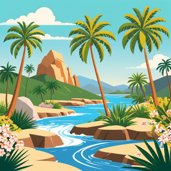 Coasters set of 6 – Island stream - Image 3