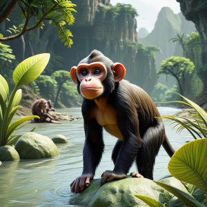 Coasters set of 6 – Jurassic-Monkey