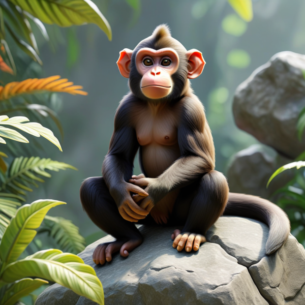 Coasters set of 6 – Jurassic-Monkey - Image 5