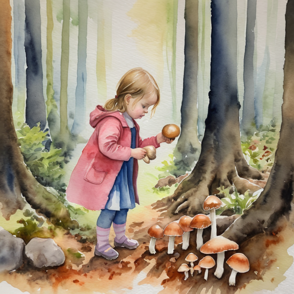 Coasters set of 6 – mushroom-girl - Image 6