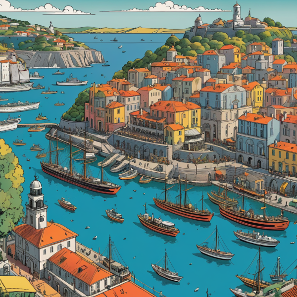Coasters set of 6 – old-port-city - Image 6
