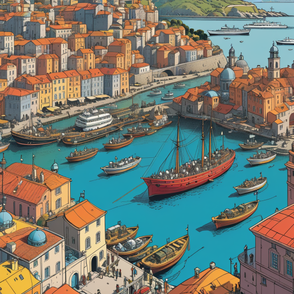 Coasters set of 6 – old-port-city - Image 5